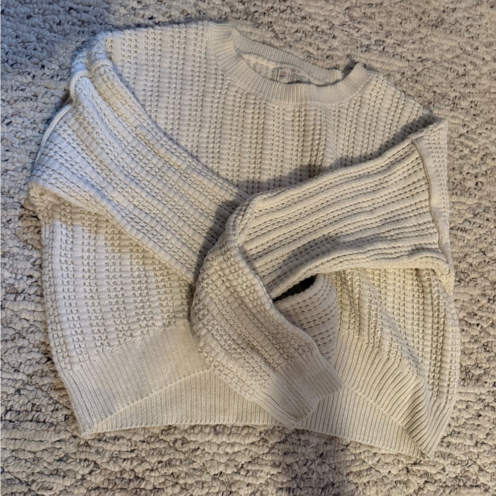 Hippie Rose Cream Textured Sweater